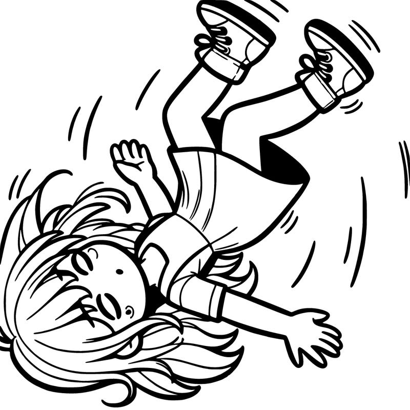 girl falling