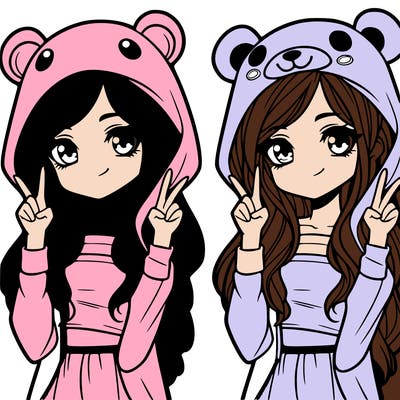 teen girl in animal costume