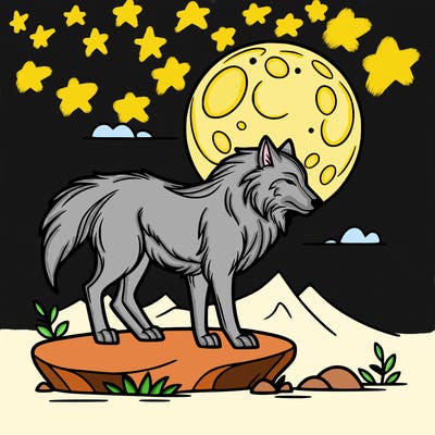 wolf moonlight