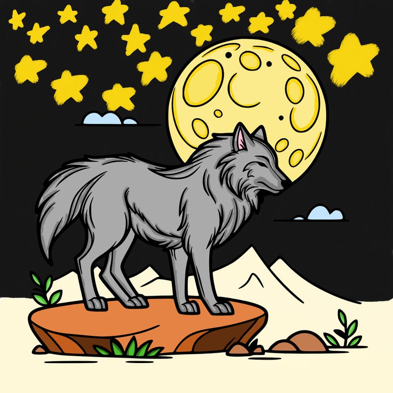wolf moonlight