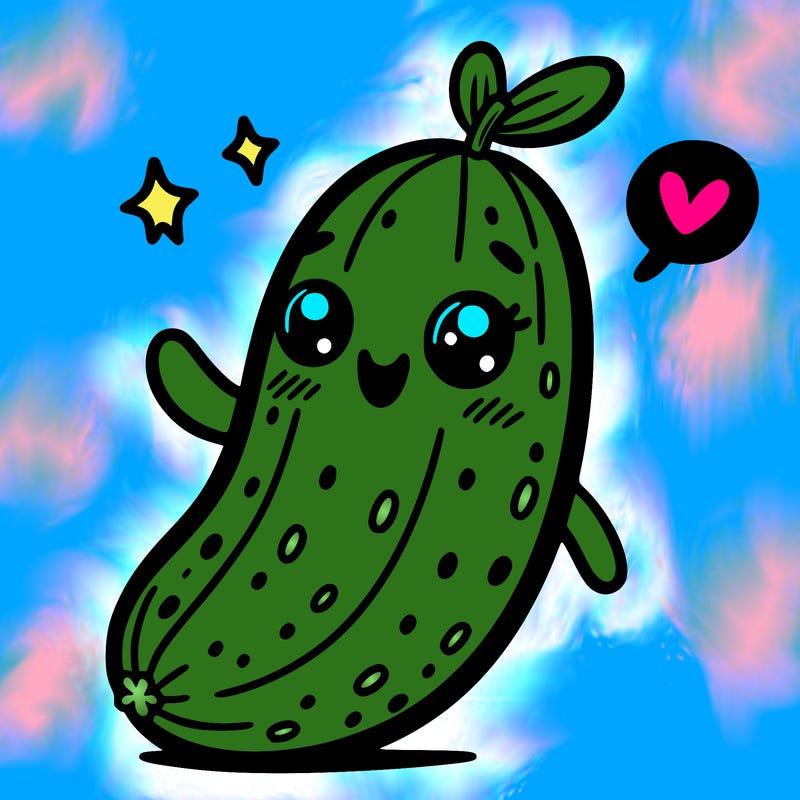 cute, cucumber