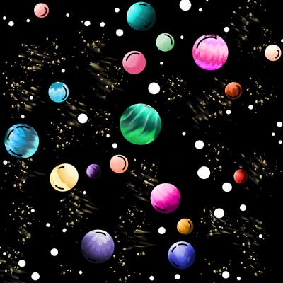 background of small stars and small circle