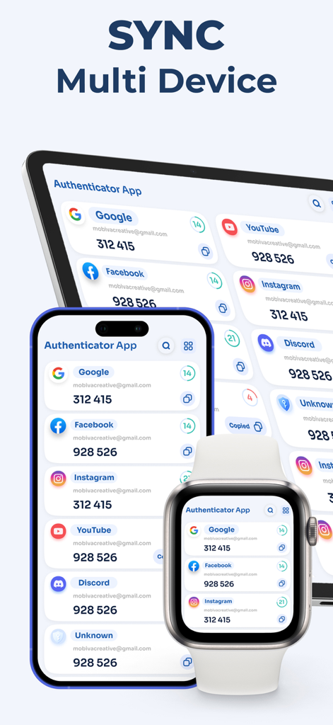 Authenticator App - 2FA &. MFA - Authenticator app 2FA codes synced across iPhone, iPad, and Apple Watch