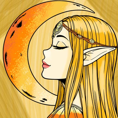 a realistic moon elf