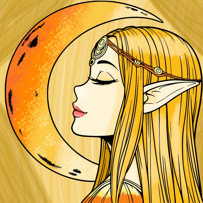 a realistic moon elf