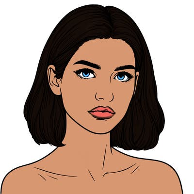 realistic portrait of woman