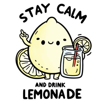 stay calm and drink lemonade