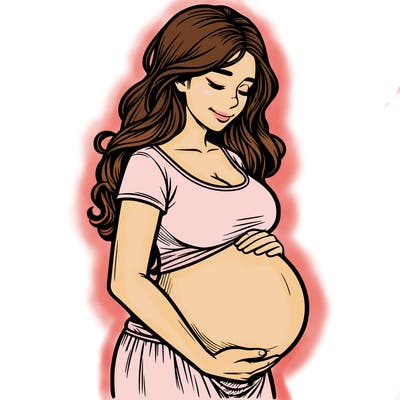 woman heavily pregnant realistic