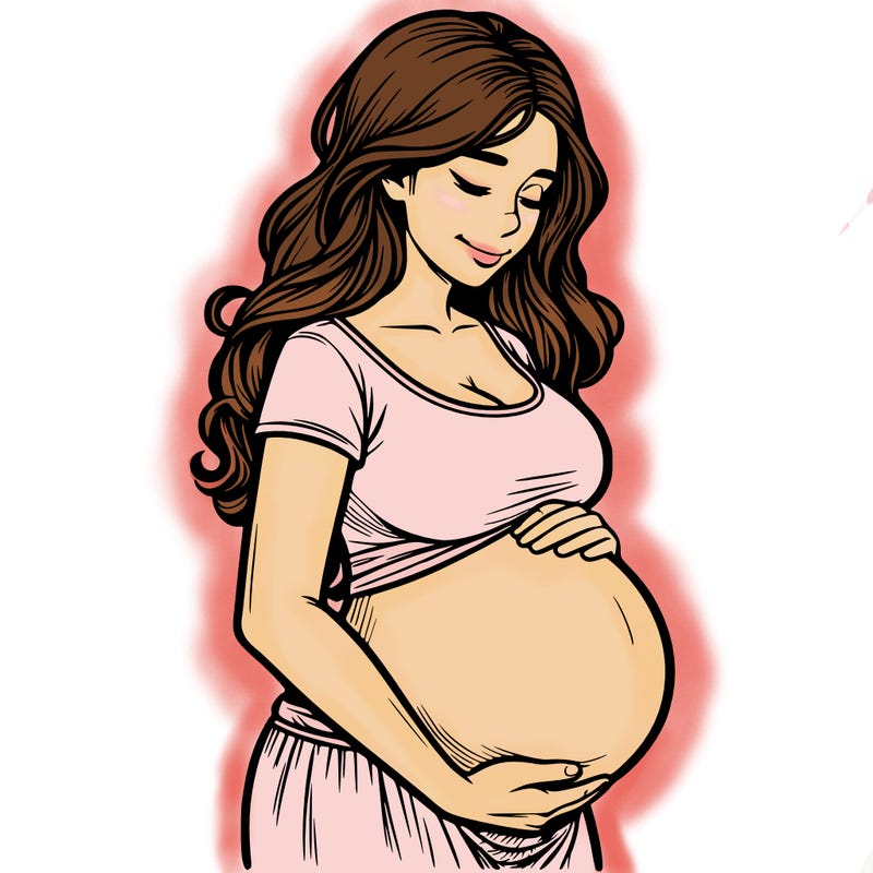woman heavily pregnant realistic