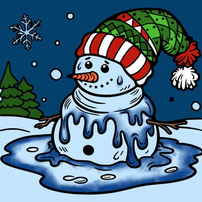 melting  snowman
