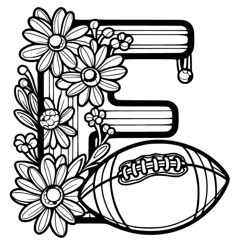 e with flowers and football theme no football players or faces