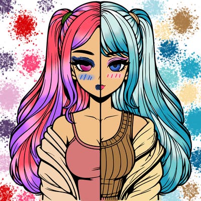 realistic girl split