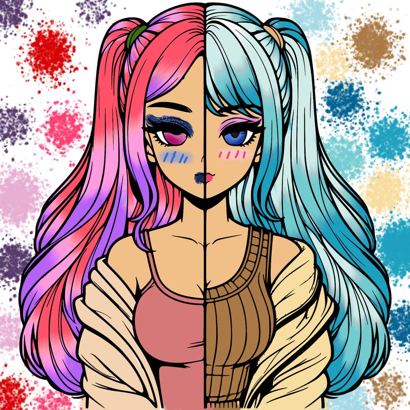 realistic girl split