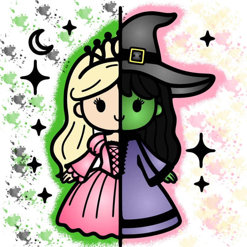 split princess and witch