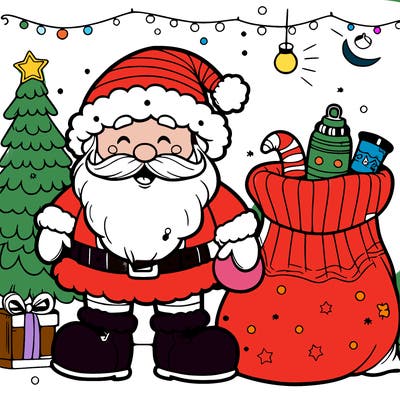 santa coloring