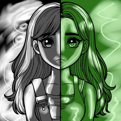 realistic girl split