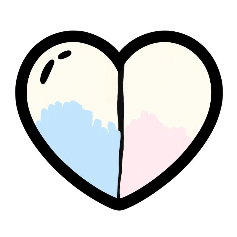 a blank heart