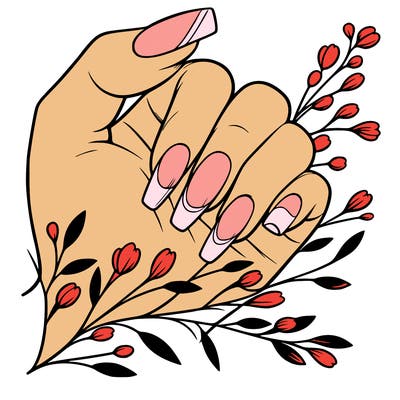 nails with french tip