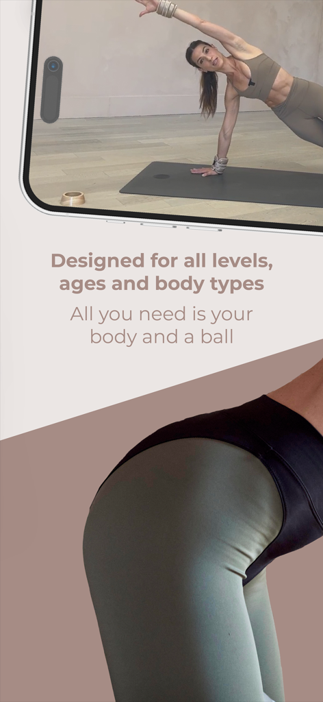 Pilates workout video in the B The Method app by Lia Bartha designed for all levels.