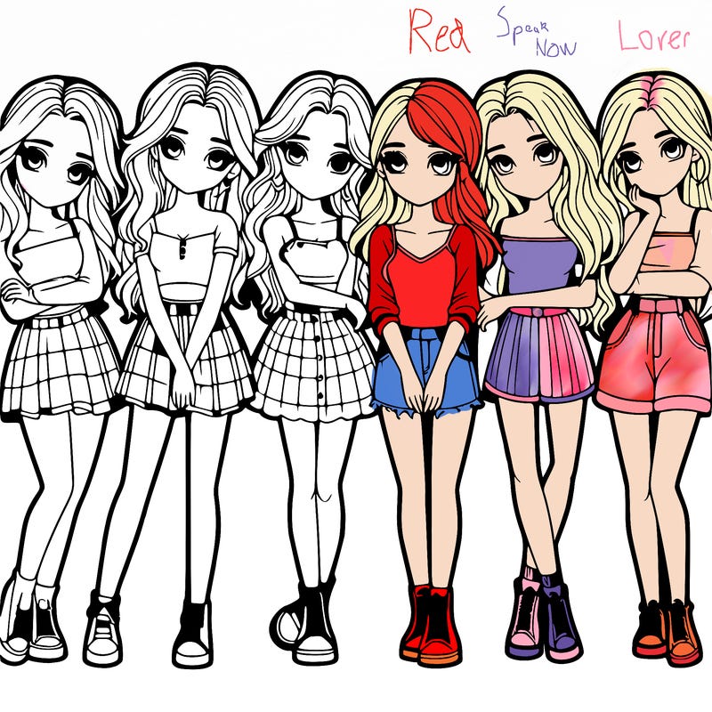 a group of girls realistic