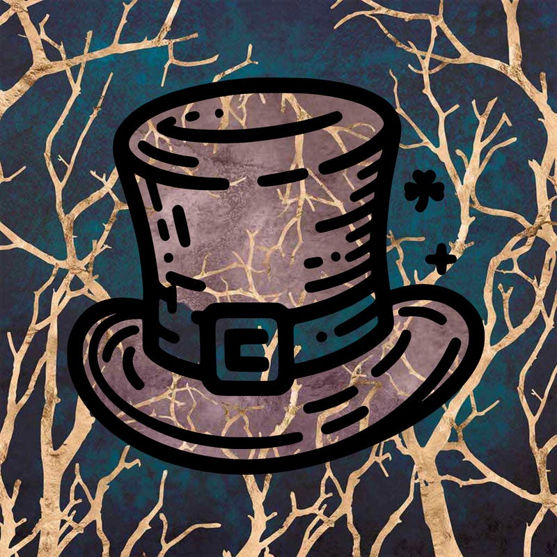 st patrick hat with thin lines