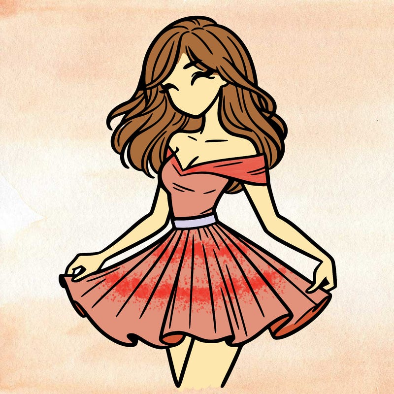 woman in skirt