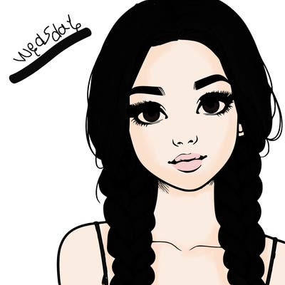 realistic girl with braids