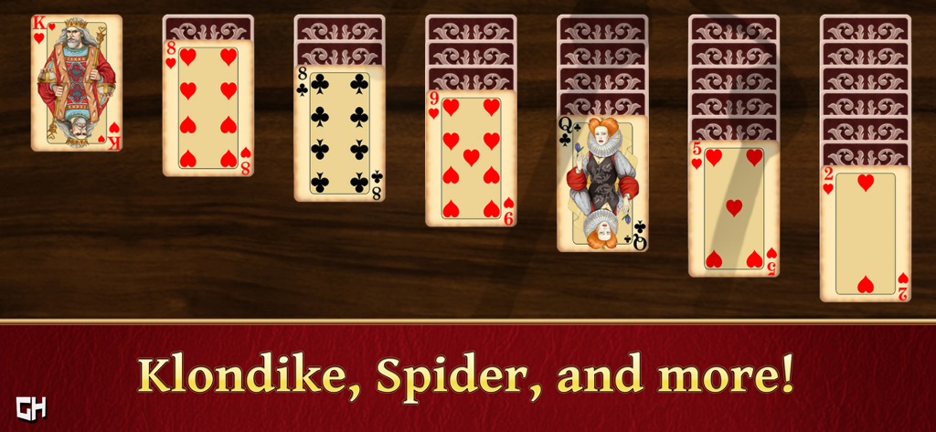 Jewel Match Solitaire - Jugabilidad de Jewel Match Solitaire mostrando variaciones de los juegos de cartas Klondike y Spider