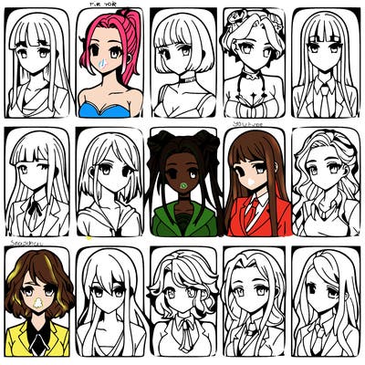 girls that look diffrent anime