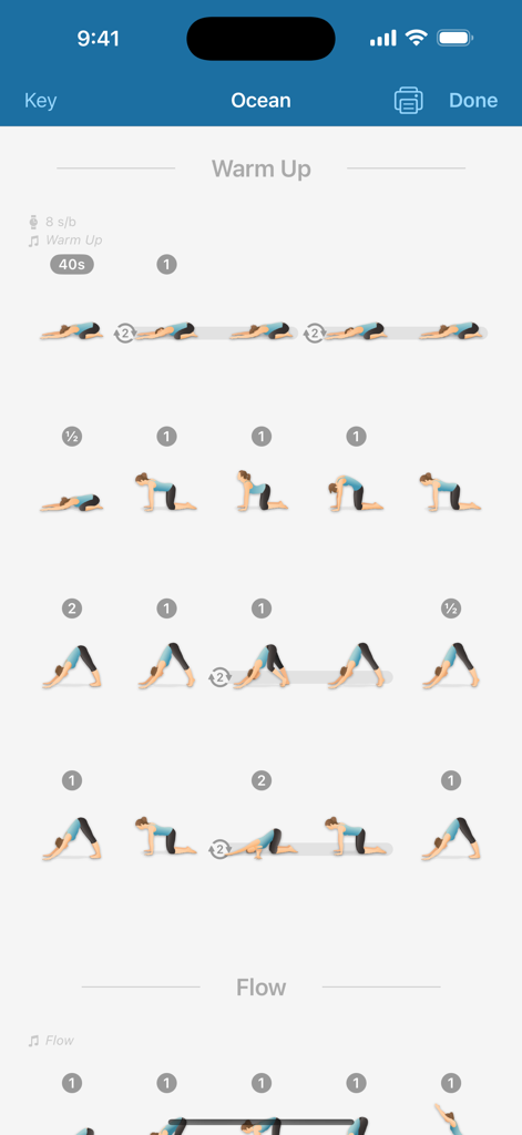 Pocket Yoga - A sequence of illustrated yoga poses for a session warm up and flow
