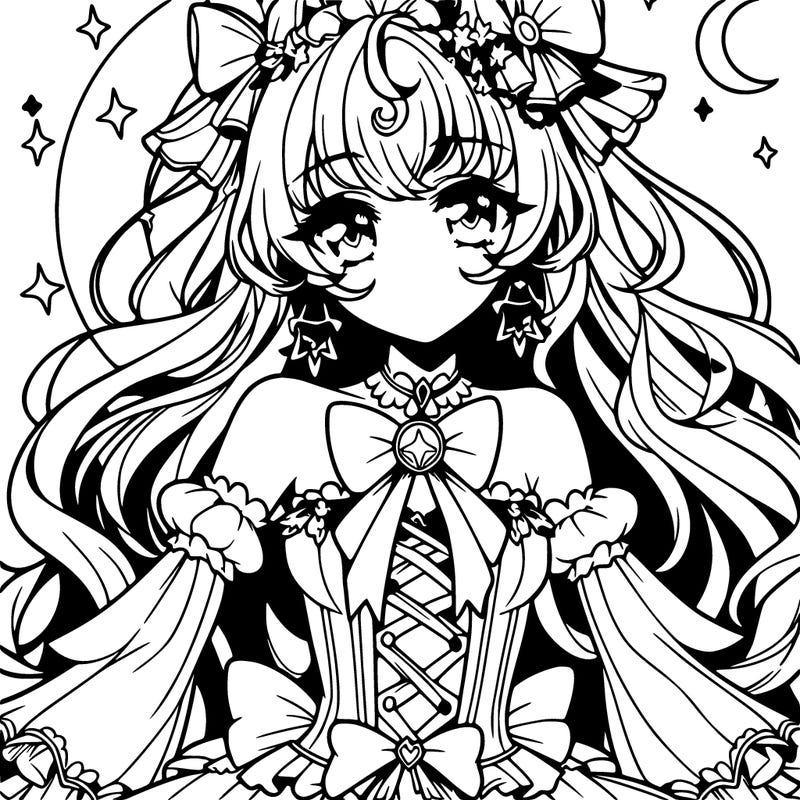 gorgeous anime magical girl