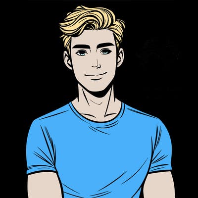 realistic guy with good hair