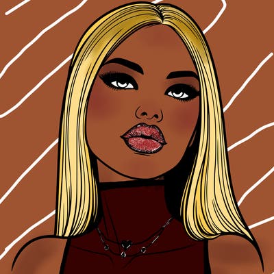 realistic woman with full lips