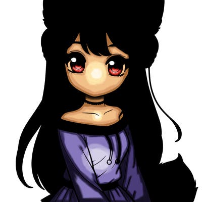 realistic girl with fox ears and tail