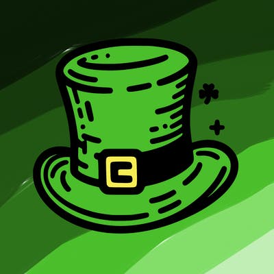 st patrick hat with thin lines