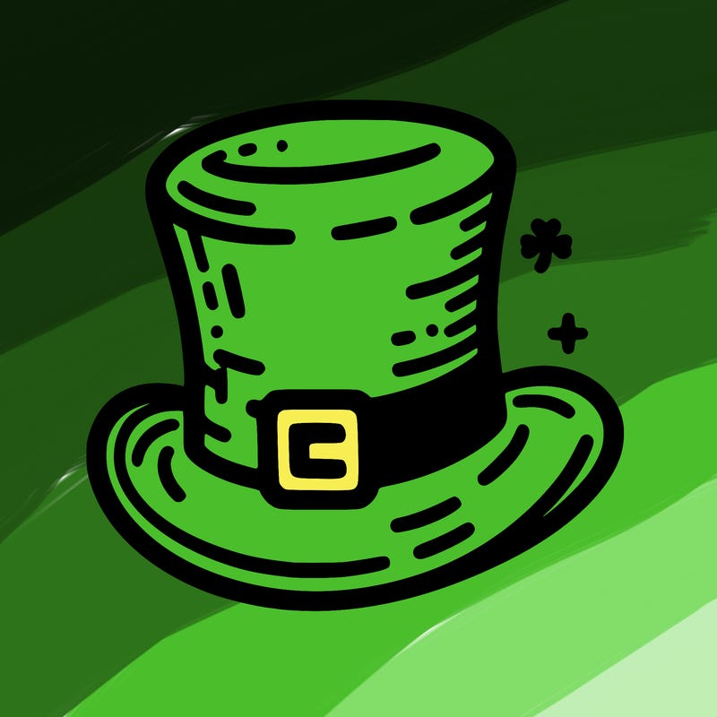 st patrick hat with thin lines