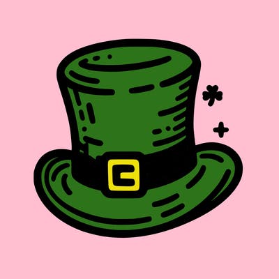 st patrick hat with thin lines