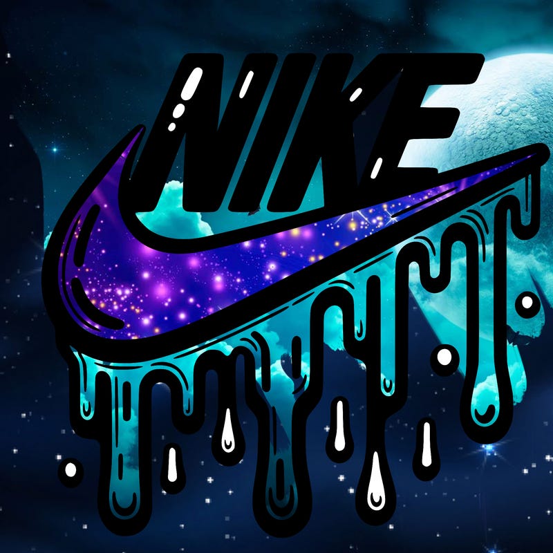 dripping nike logo