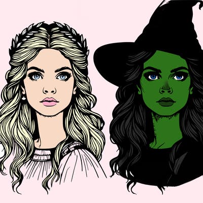 realistic witch woman