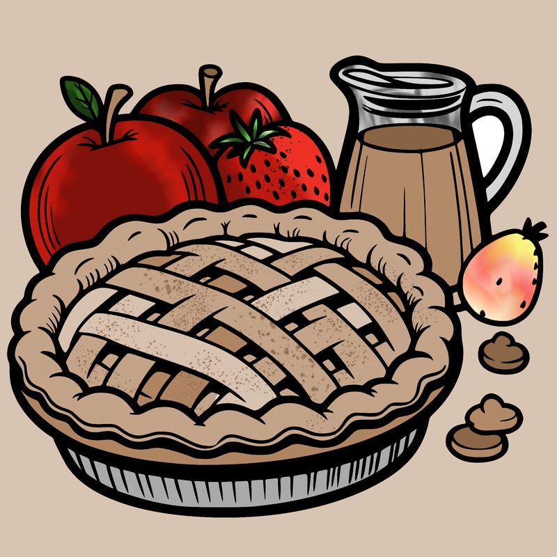 a pie of food