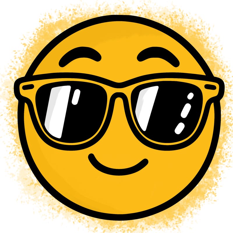 emoji with sunglasses