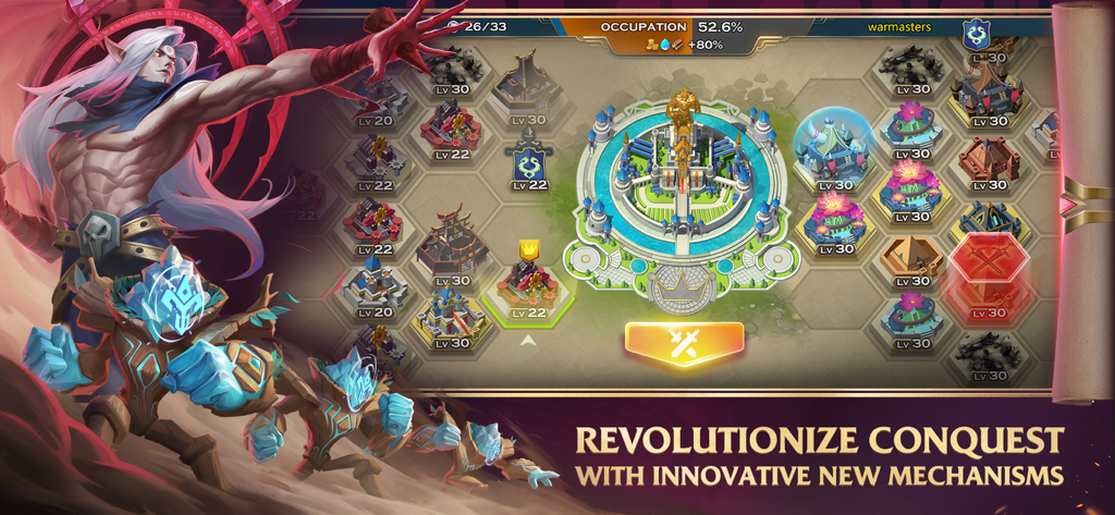 Art of Conquest : Airships - Tactical base management and conquest interface in Art of Conquest Airships