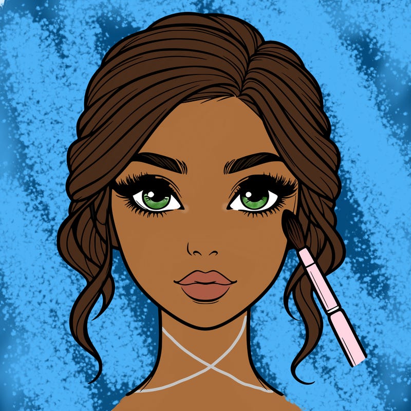 realistic person with makeup