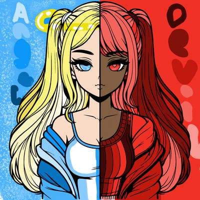 realistic girl split