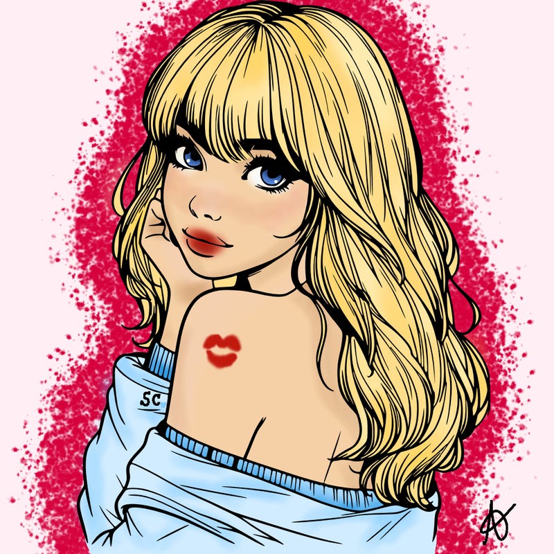 realistic girl with bangs looking over her shoulder