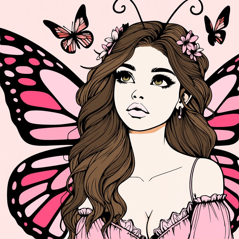 butterfly fairy realistic girl