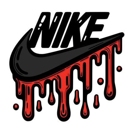 dripping nike logo