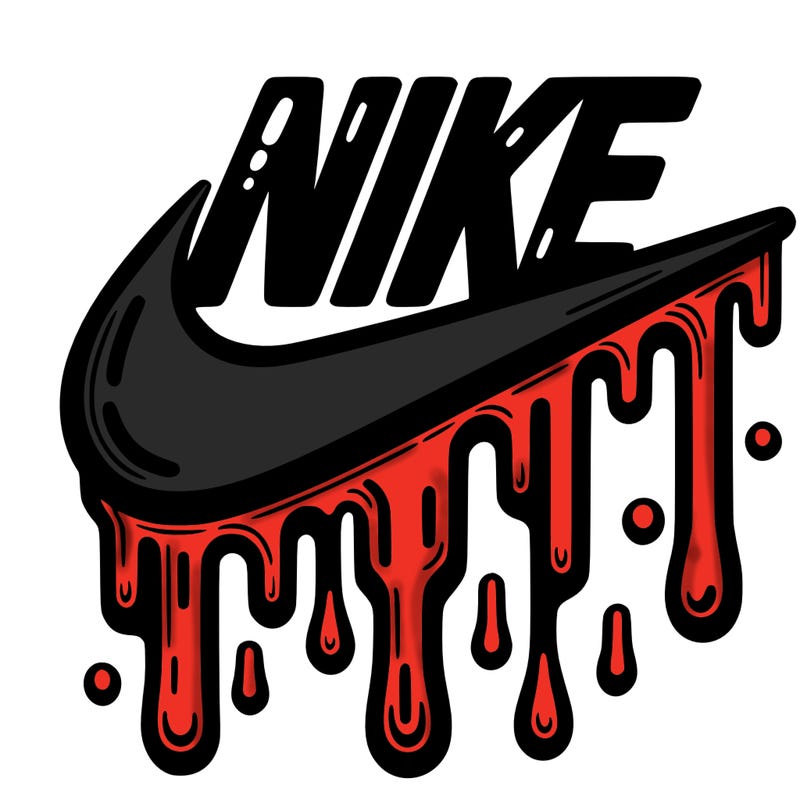 dripping nike logo