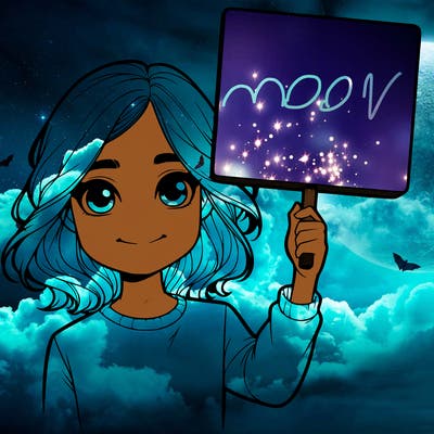 realistic girl holding up a sign