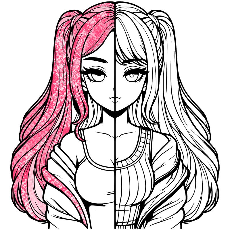 realistic girl split